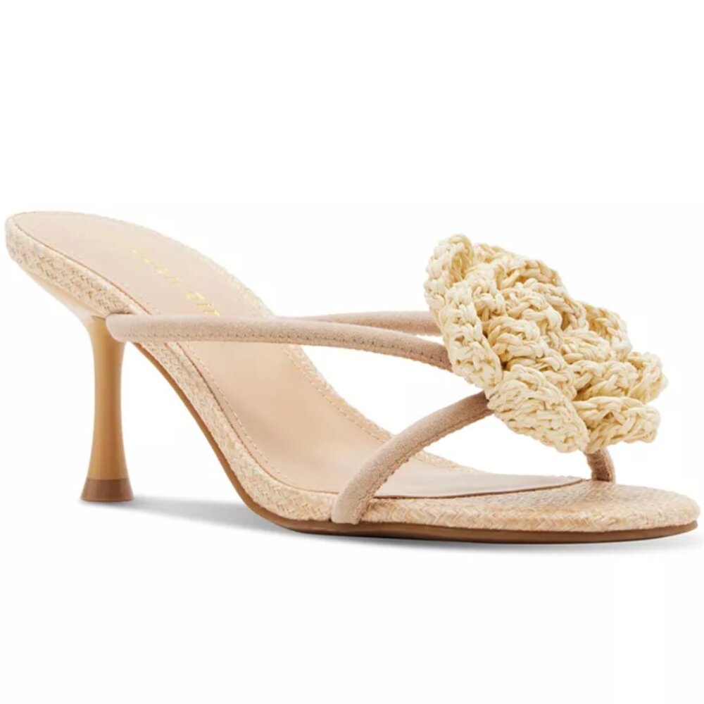 Madden Girl Bellamy Flower Strappy Mid-Heel Dress Sandals